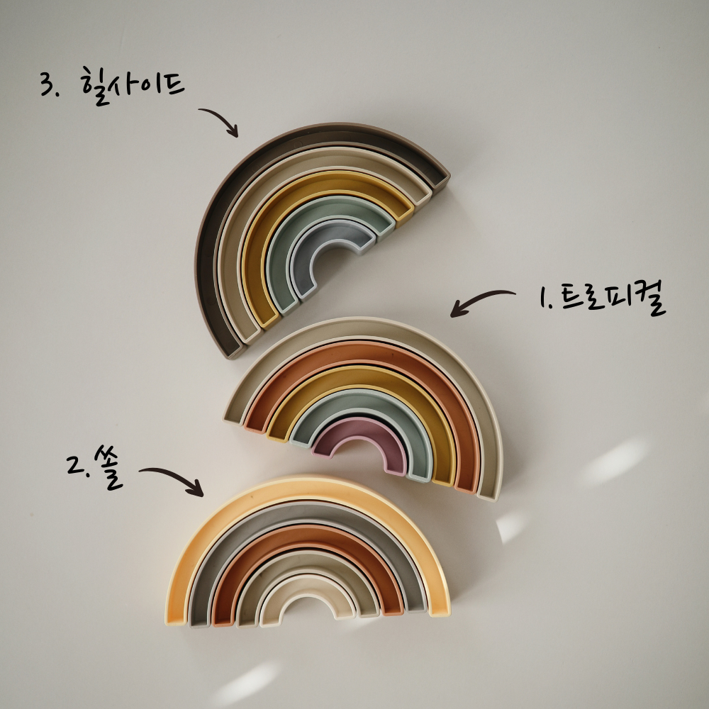 무쉬 스태킹 레인보우 아기 도형 쌓기 놀이 소근육 발달 이미지 8