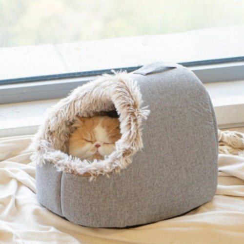 강아지 고양이 겨울 따듯한 동굴하우스 숨집 - 상품 이미지