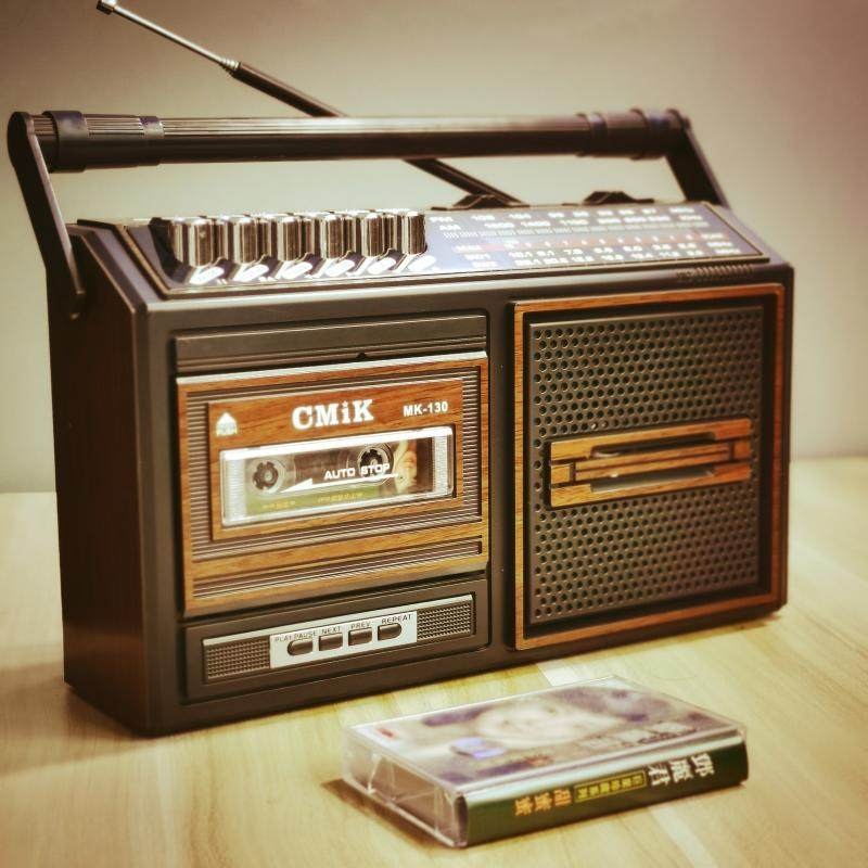 빈티지 카세트 플레이어 복고풍 FM AM SW 라디오 카세트 테이프 재생 녹음 기능 - 상세 이미지 3