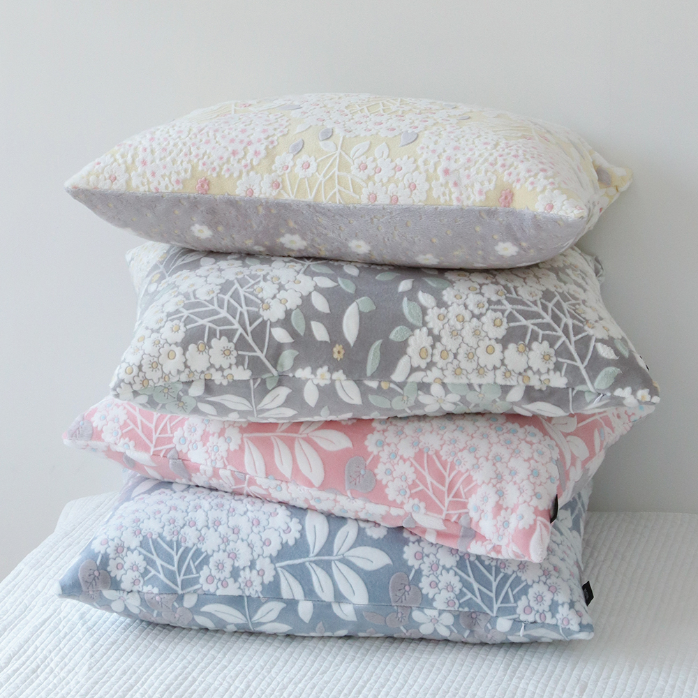 수국 5mm 착번아웃 극세사 미끄럼방지 고정밴드 따뜻한 겨울 침대패드 SS