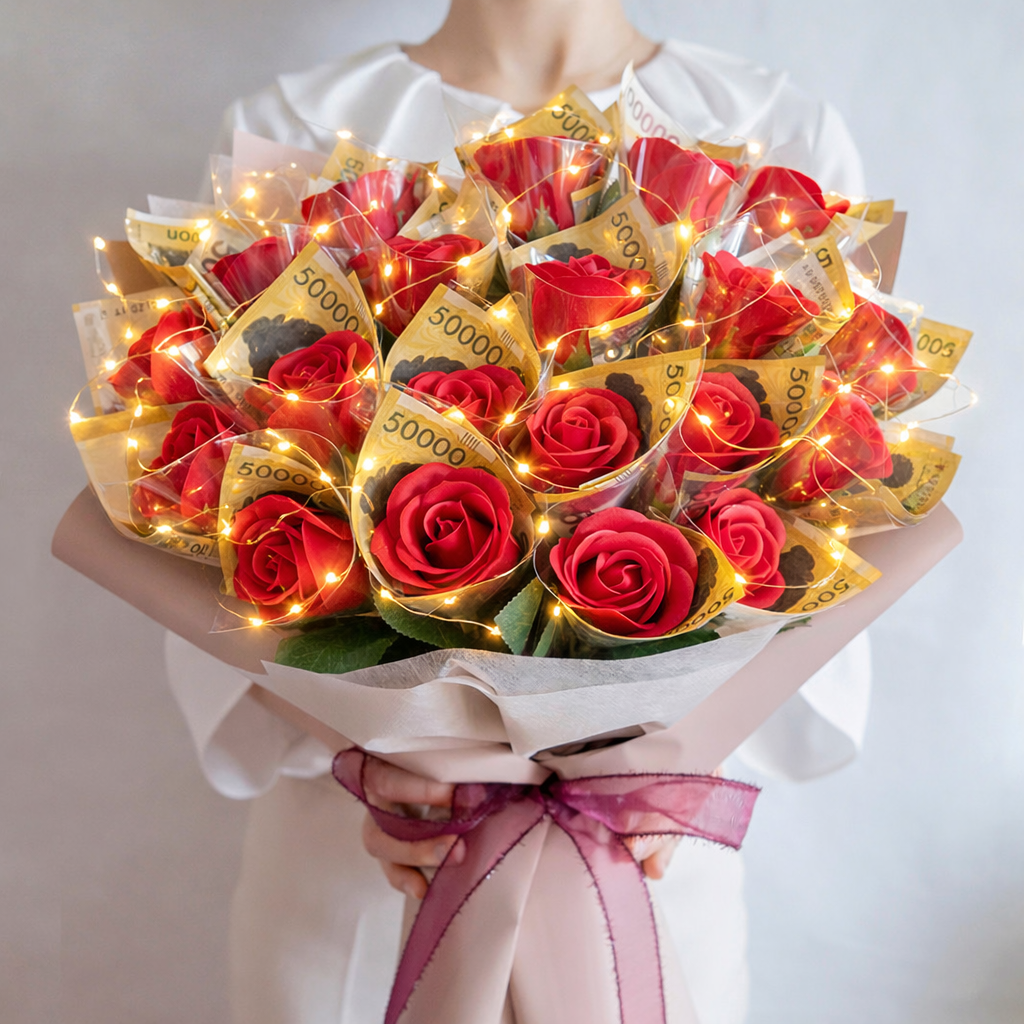 돈꽃다발 장미 카네이션 비누꽃 돈다발 현금 용돈 환갑 칠순꽃다발 부모님 ... 솔직 후기 | 실사용자 리뷰 분석 - 대표 이미지