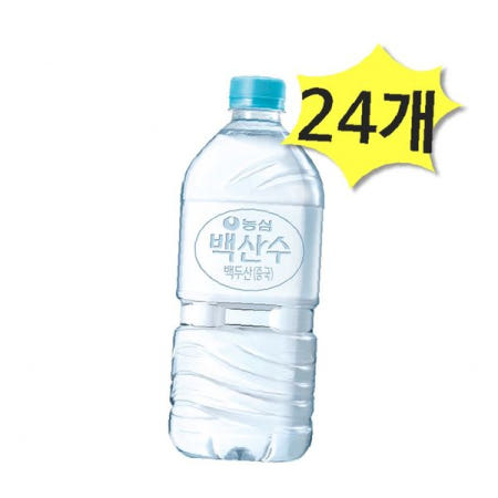 농심 백산수 무라벨 1L 24개 생수 먹는샘물 대용량 물
