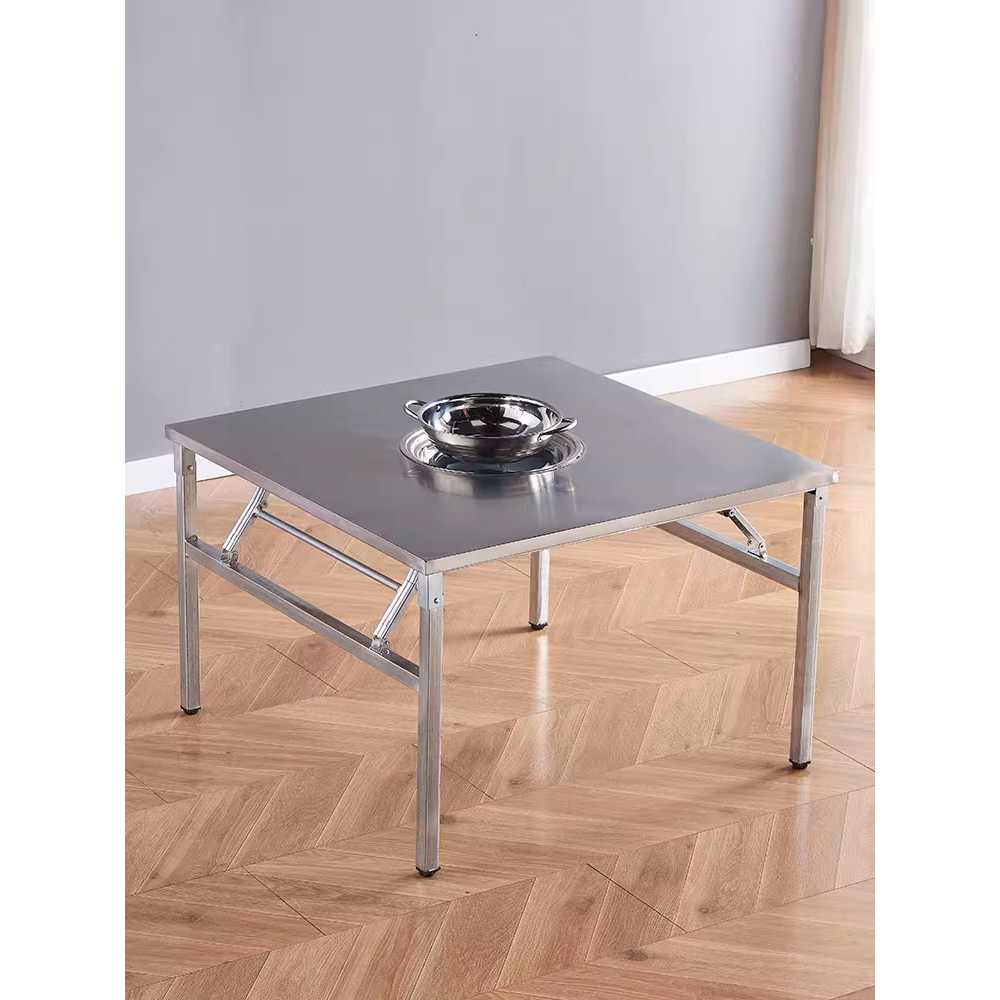 업소용 불판 테이블 식당 식탁 고기집 철제 포차 밥상 80x80x60cm + 숯불구이세트 - 상세 이미지 4
