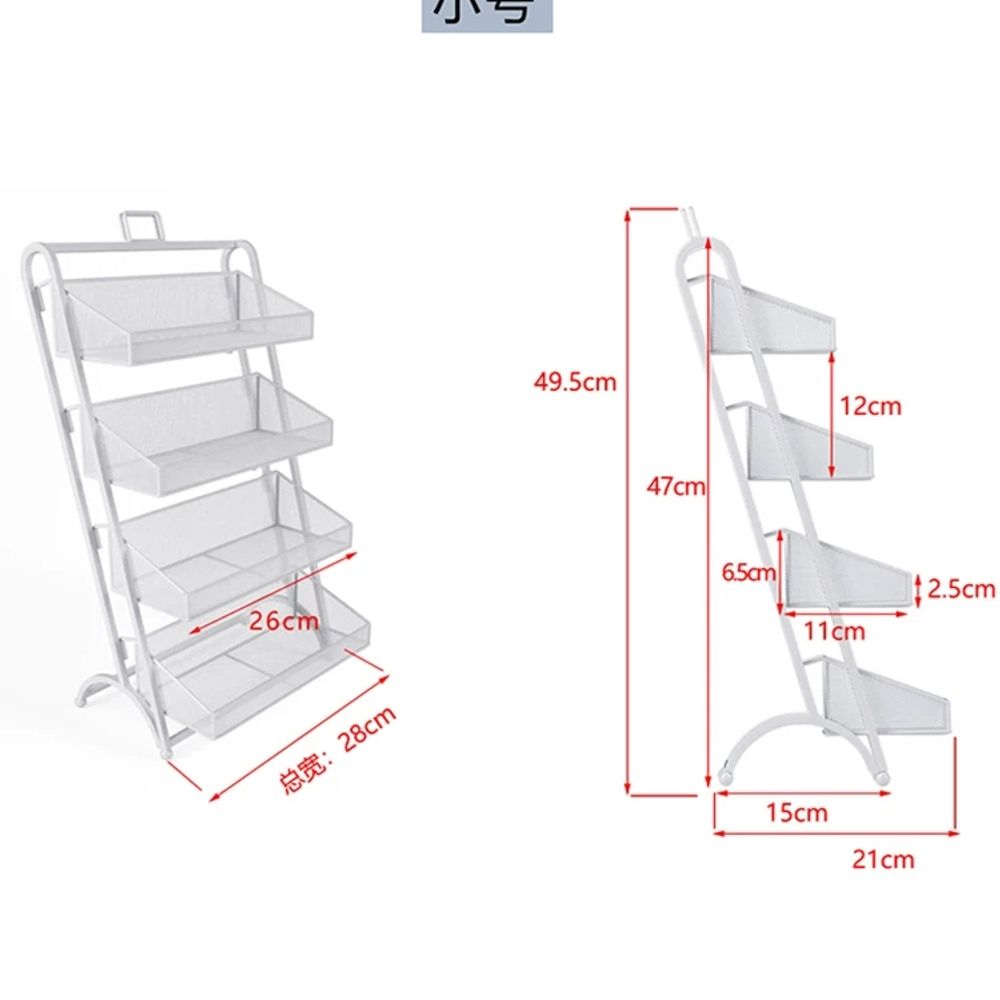 과자 진열대 선반 편의점 매대 블랙 제품 약국 매장 3단 40x5x50c A. 화이트 스몰 - 상세 이미지 5