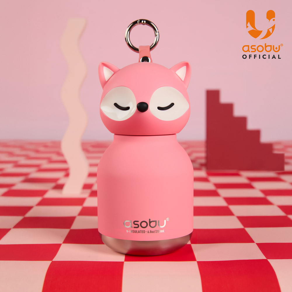 아소부 스테인레스 보온보냉 키링 텀블러 미니 베스티 200ml, 핑크팍스 - 상세 이미지 3