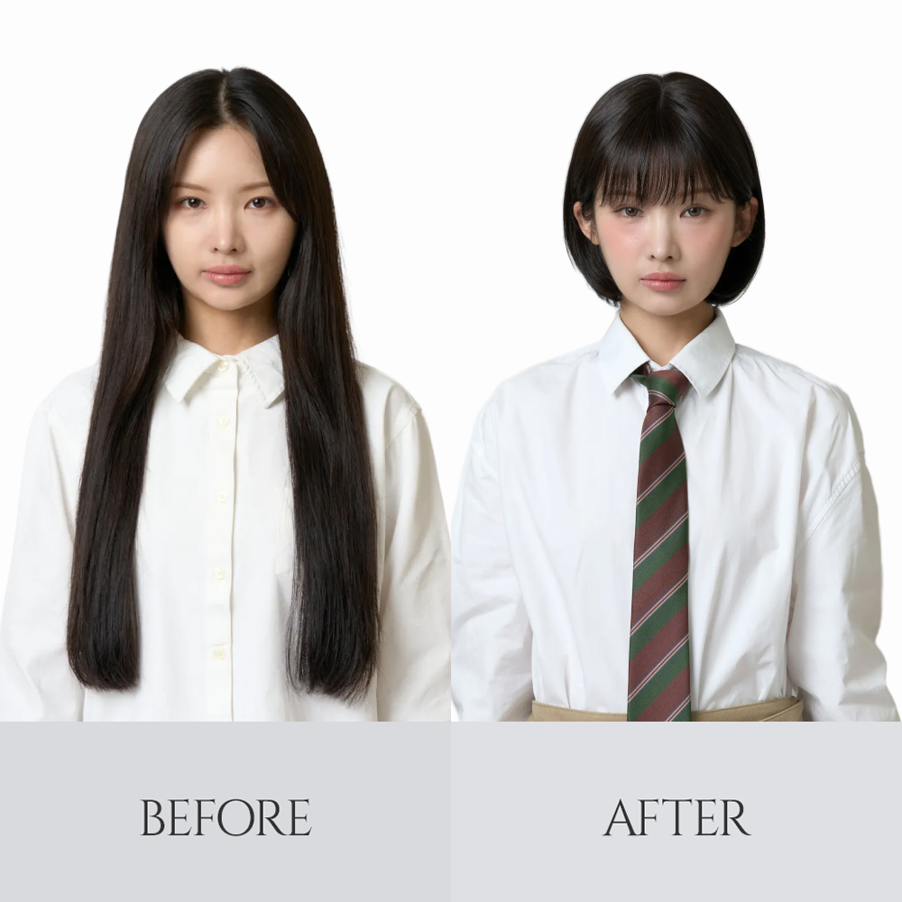 수제통가발 숏단발 보브 C컬펌 여자가발 엘리 이미지 7