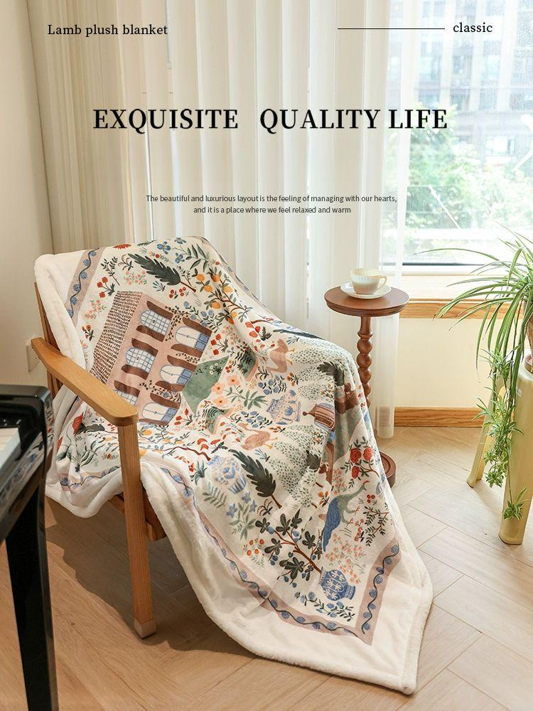 소파 거실용 블랭킷 대형 블랑켓 양털 두꺼운 캠핑용 mrgt-1 110 x 150cm 단층사계절용얇은 - 상품 이미지