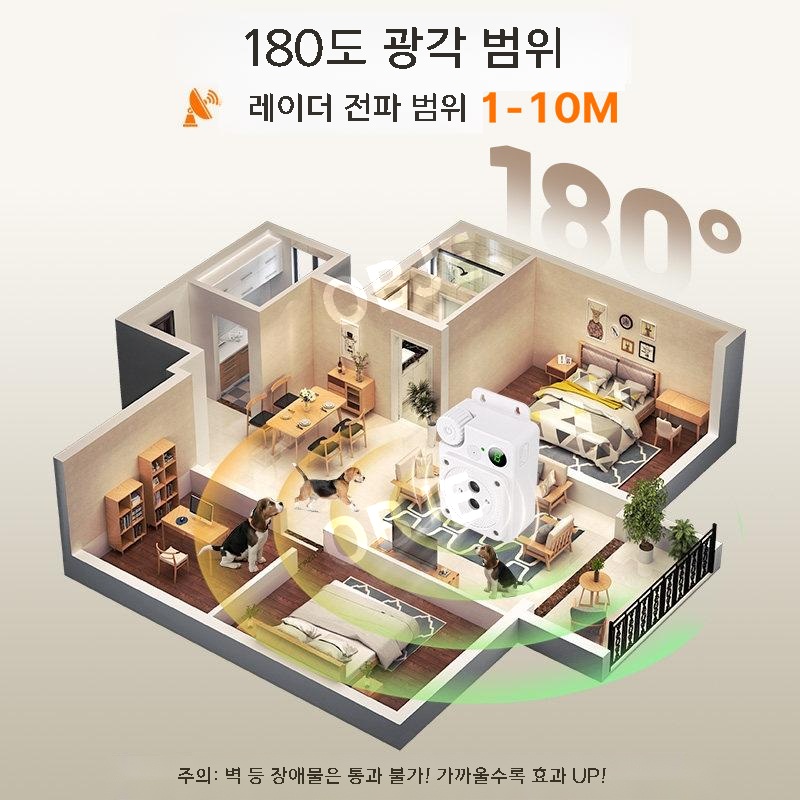 반려견 짖음 방지기 무해한 초음파 10m 충전식 방수 방지 소/중/대형견 - 상세 이미지 5