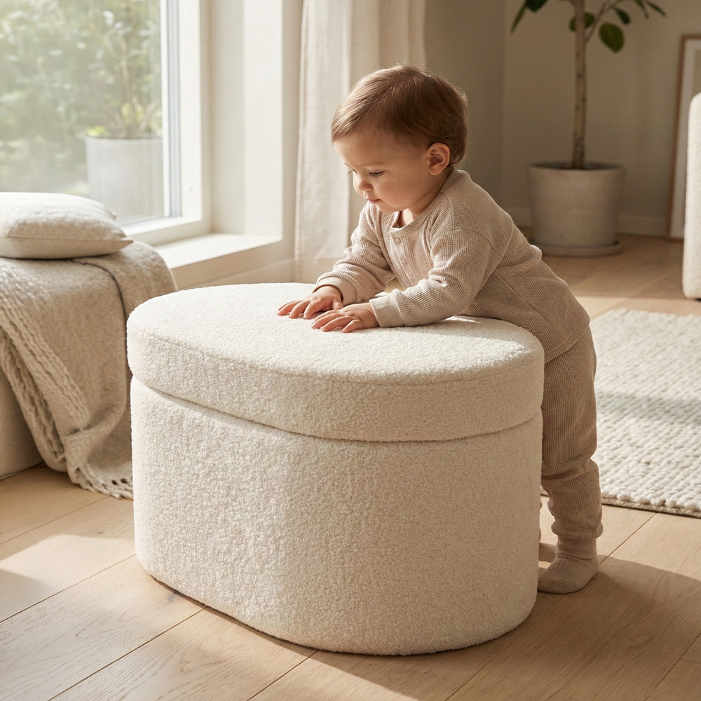 다쿠아즈 부클레 수납 스툴 의자 아이방 장난감 정리