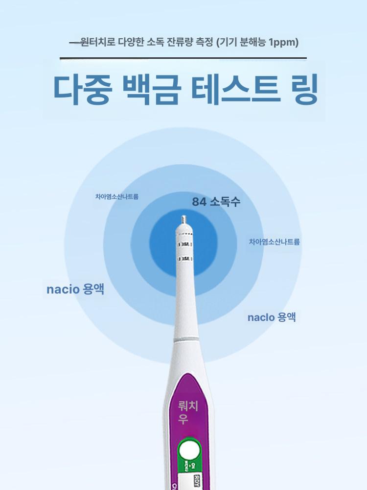 수질 측정기 이산화염소 측정 용액 농도 검사 소독수 삼염산 아세틸렌산화질산 용액 0-9999ppm - 상세 이미지 3