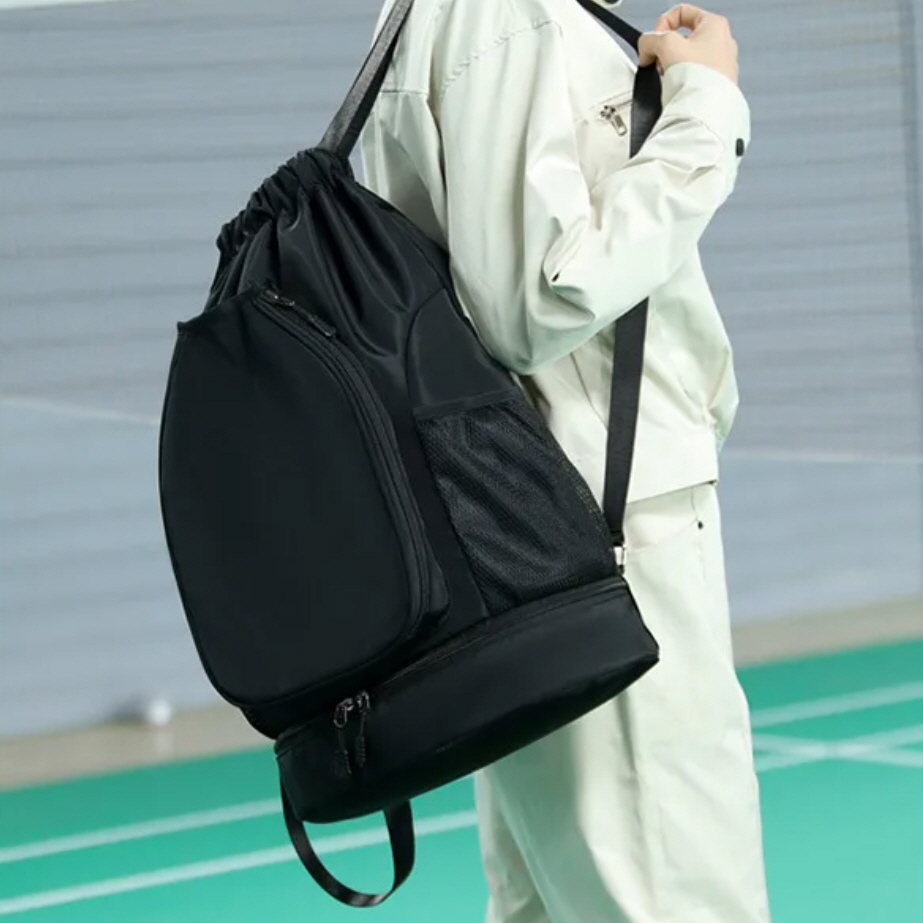 우루 라켓 포켓 심플 멀티 스포츠 백팩 민트색 테니스 배드민턴채 스쿼시 운동화 수납 가방 - 상세 이미지 3