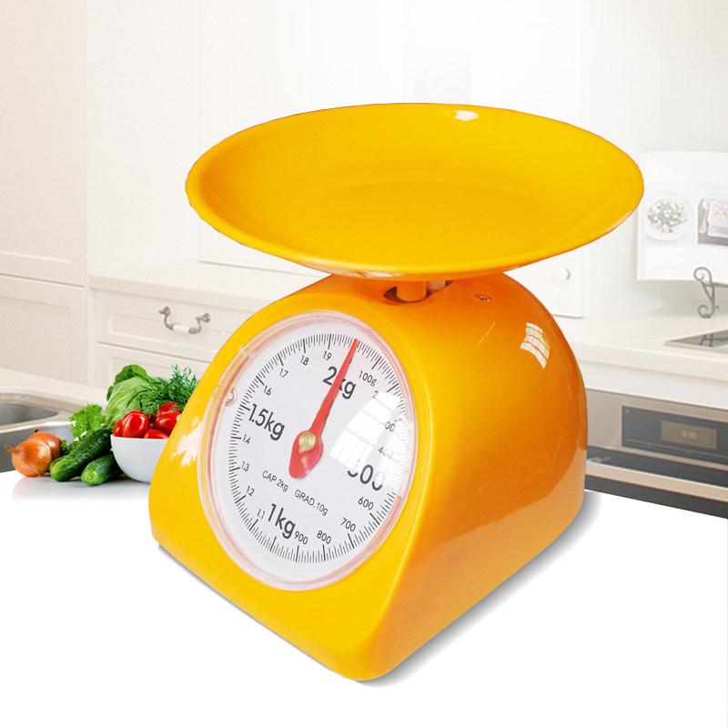 쿠킹 저울 계량기 스켈톤 요리 주방 쿠킹저울 오렌지 1kg 원형 - 상품 이미지