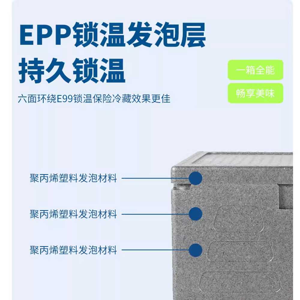 EPP 배달통 가방 딜리버리 보온 경량 오토바이배달통 108L 손잡이 - 상세 이미지 2