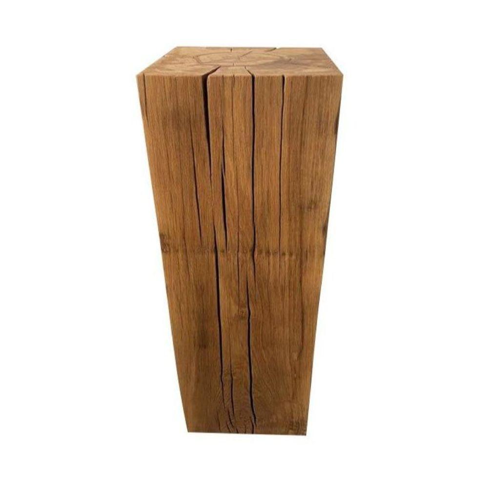 통나무 스툴 사각 원목 의자 전시대 카페 그루터기 연한 커피색 30x30x80cm - 상품 이미지