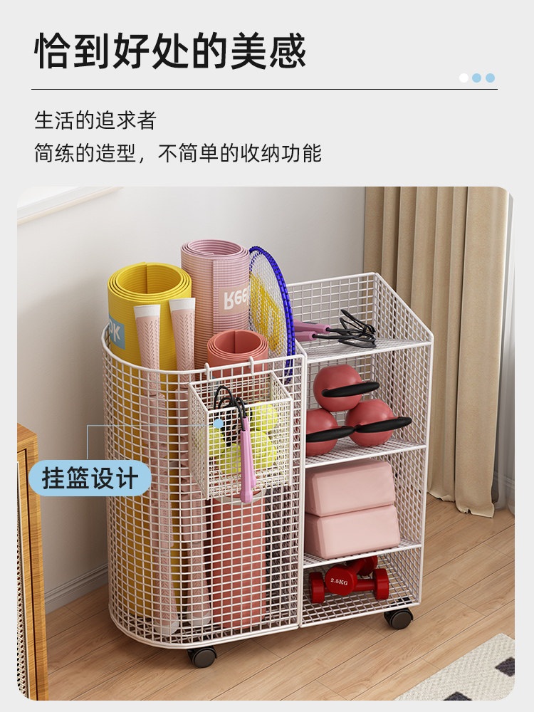 폼롤러 정리대 접이식 보관 요가매트 행거 정리 운동기구 이동식 필라테스 요가 흰색 파 녹색 스탠드 1구 (스타일 2) - 상세 이미지 3