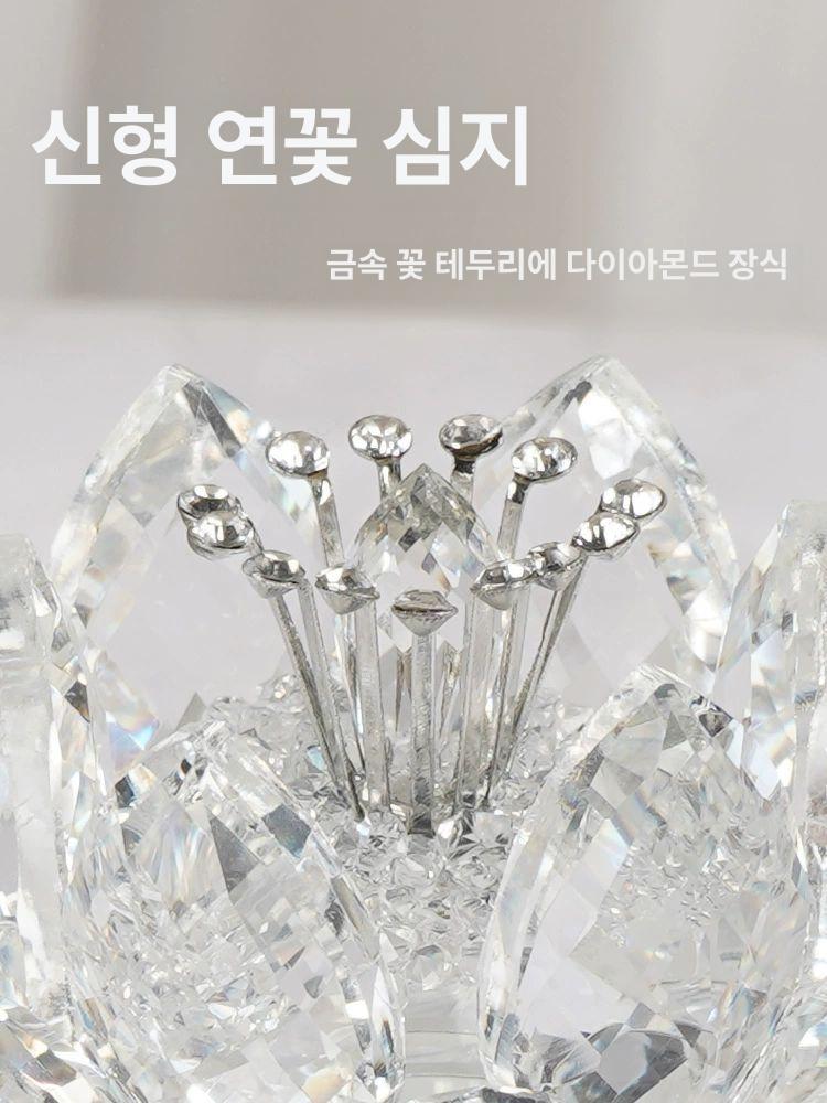 메모리얼 스톤 크리스탈 투명 색상 추모 장식 실버 기념 핑크-표준 - 상세 이미지 3