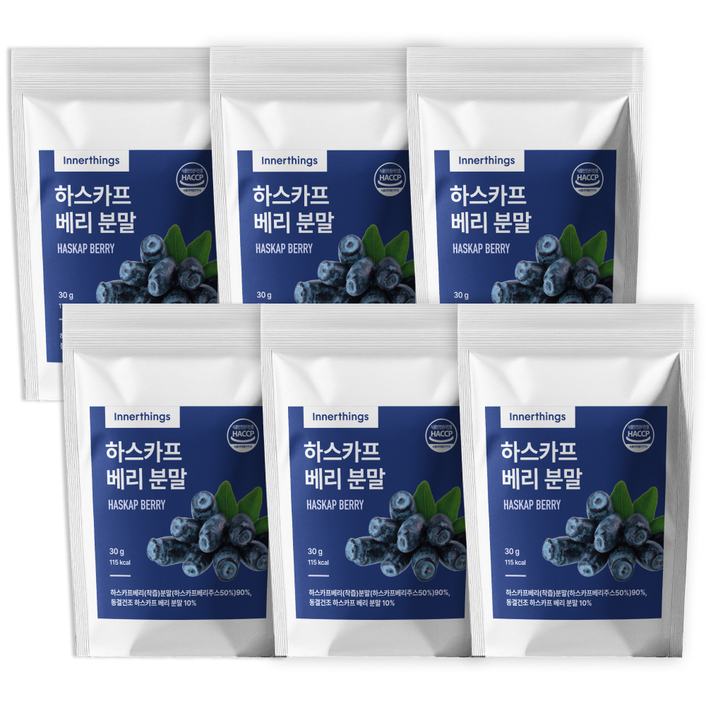 이너띵스 하스카프 베리 분말 가루 폴란드산 30g, 6개 - 상품 이미지