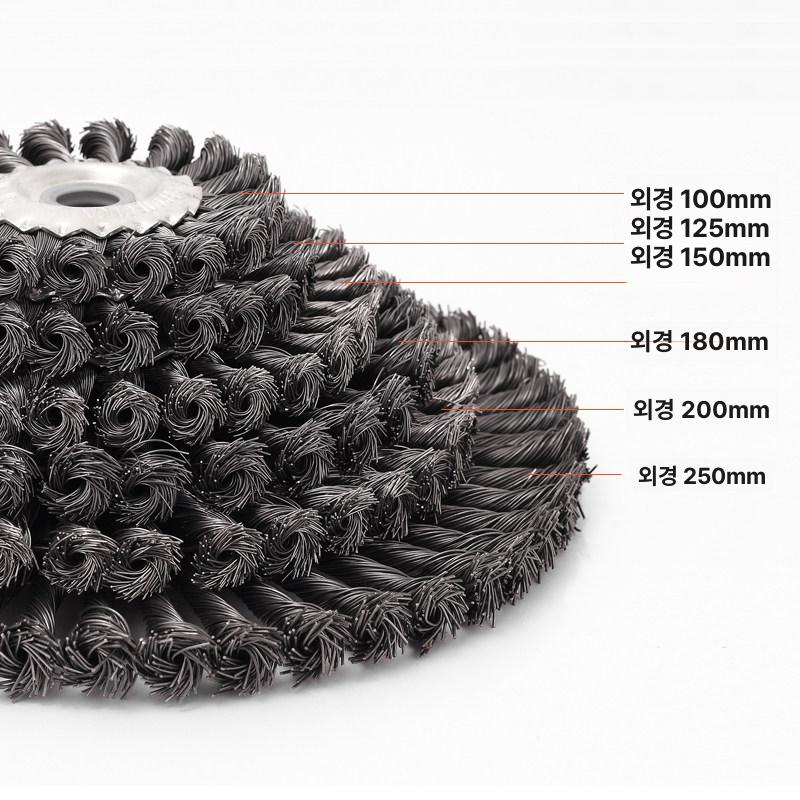 블레이드 교체부품 충전식 부품 이끼 제거 잡초 휠 녹 125 평면형 내경 16 - 상세 이미지 3