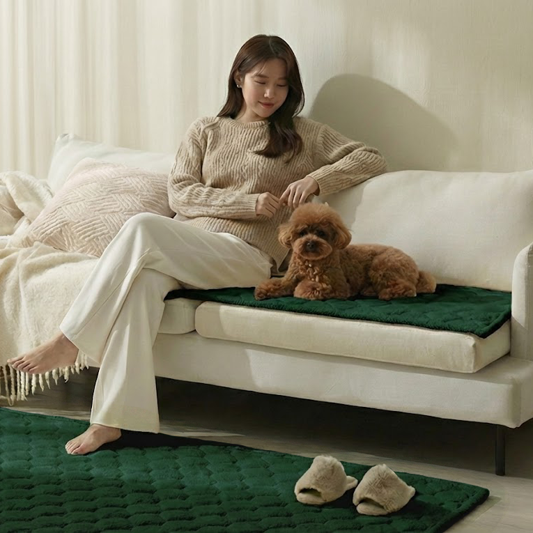 호이데코 라쎄 토퍼 쇼파패드 딥 그린, 60x180(3인용)