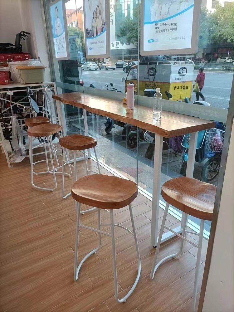 원목 틈새 책상 소나무 선반형 카페 스타일 서랍 수납 길이 120x너비 45x높이 105 프레임 구조 조립 필요 - 상세 이미지 2