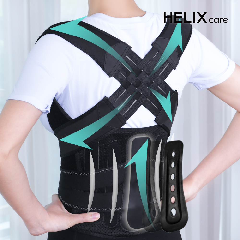 헬릭스케어 올데이 자세밴드 의료용 자세교정 거북목교정 라운드숄더 굽은등 허리교정기 제품 이미지