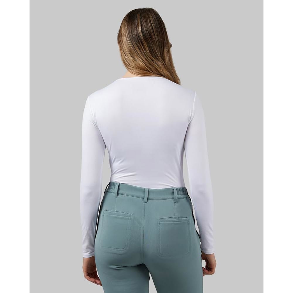 32 Degrees Heat 여성용 경량 스쿱 베이스레이어 탑, 화이트. White X-Large - 상세 이미지 3