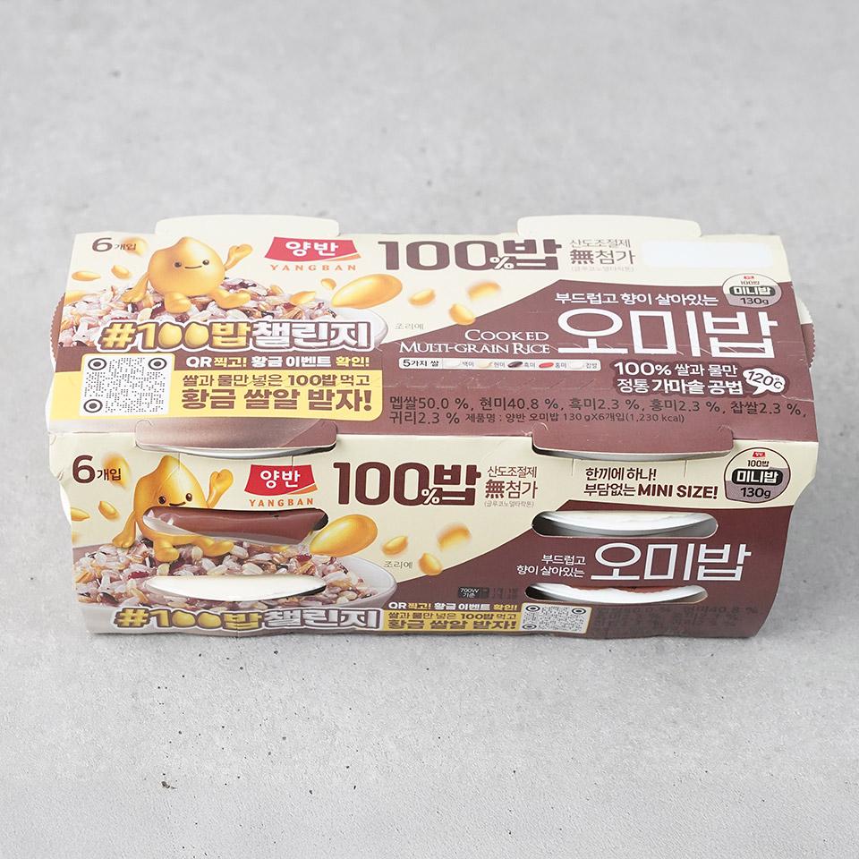 메가마트 동원 양반 오미밥 6입 기획 130gx6 - 상품 이미지