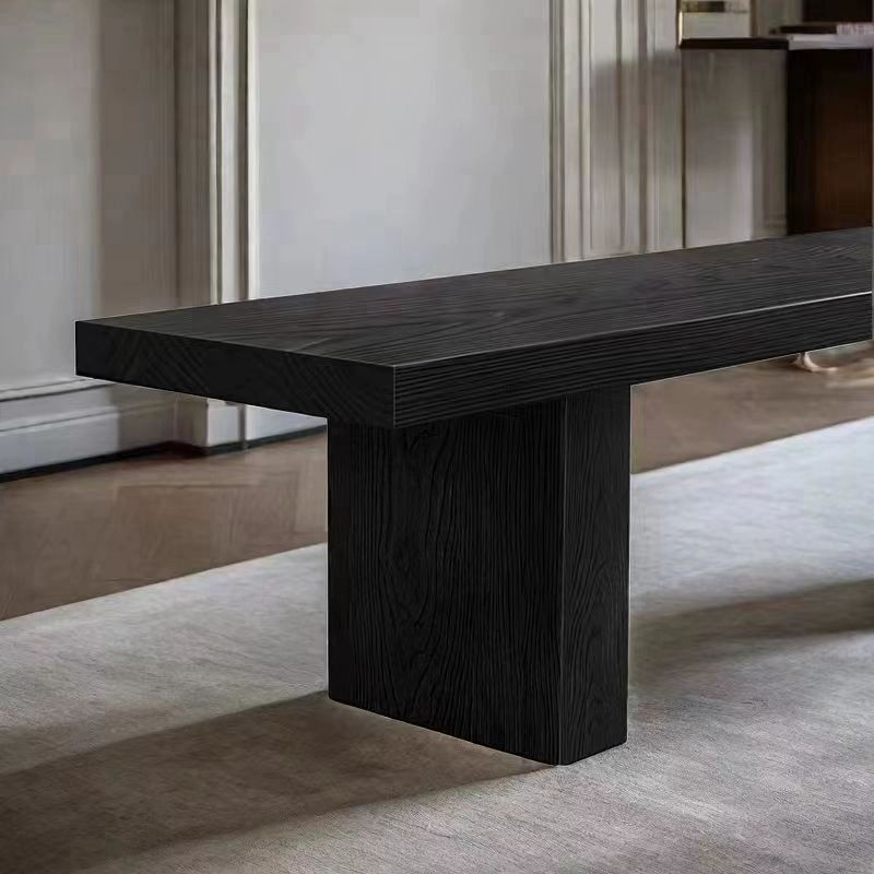 야외 벤치 베란다 실외 다도 카페 테라스 패브릭 원목 블랙120cm x 35cm x 45cm - 상세 이미지 4
