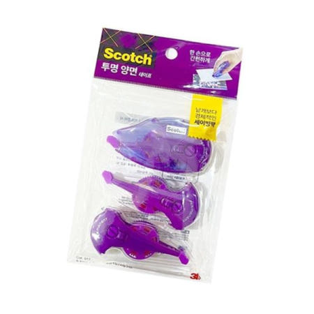 양면테이프 스카치 017 투명 양면 테이프 세이빙팩 (본품1+리필2)