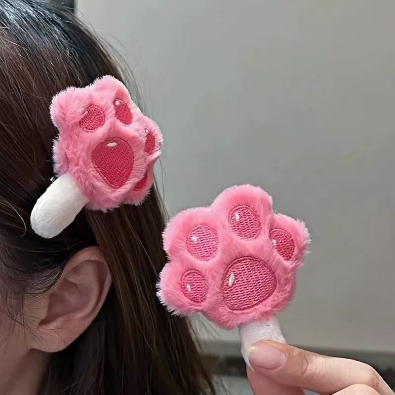 고양이 발바닥 꾹꾹이 집게핀 머리핀 헤어집게핀 헤어클립 머리집게 털집게핀 팝시클 아이스크림 - 상품 이미지