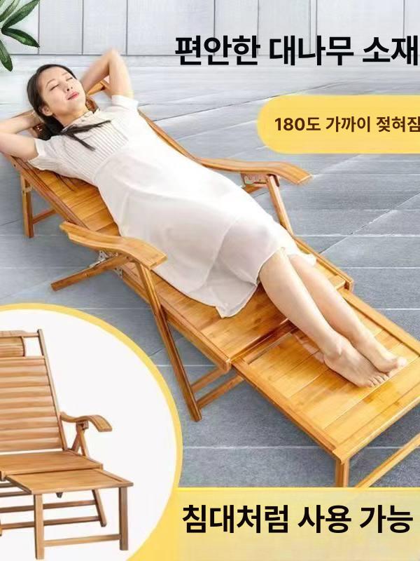 야외용 비치체어 썬베드 라탄 바퀴 달린 의자 안락 방수 티 클래식 확장형 사은품없음 - 상세 이미지 3