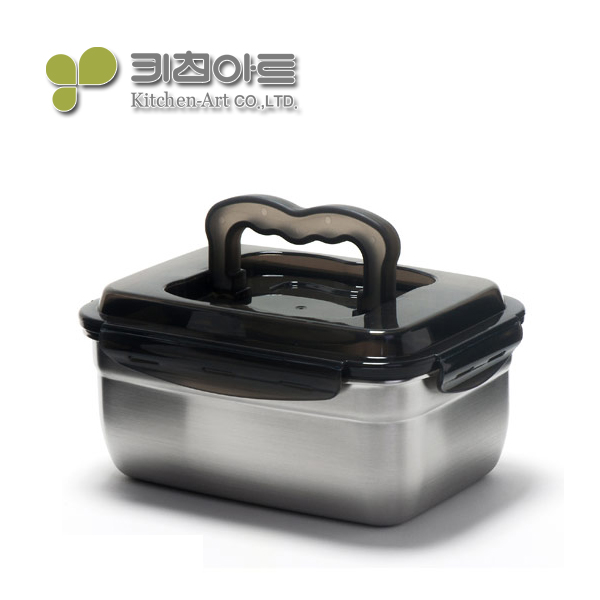 키친아트 스텐 김치통 포스코 304 밀폐용기 내부무연마제 2.4L, 1개 - 상세 이미지 3