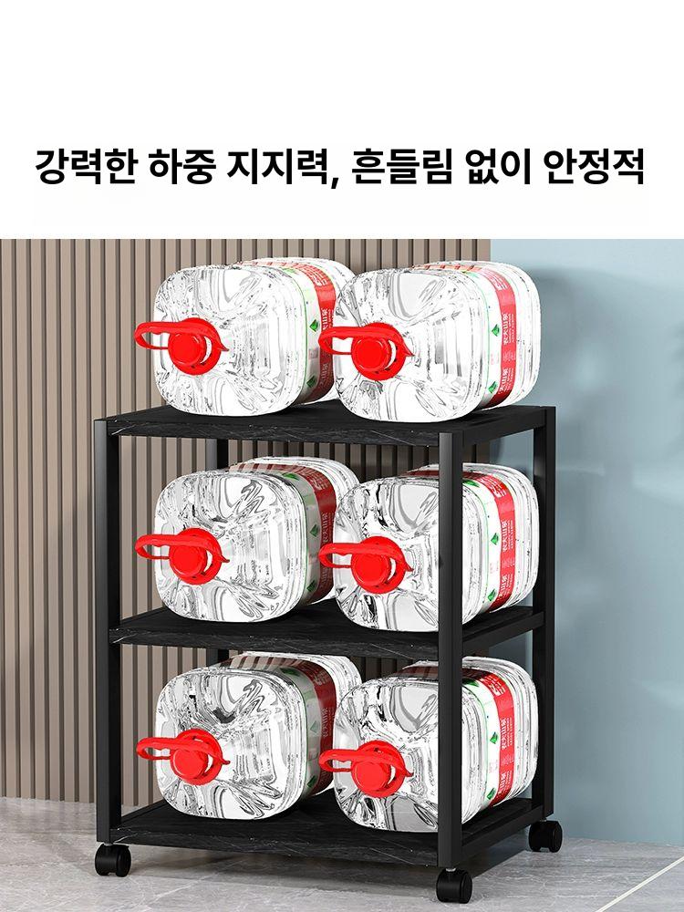 장비 거치대 앰프 선반 콘솔 수납대 진열장 우퍼 수납장 블랙 프레임 블랙 보드 3단 - 상세 이미지 5