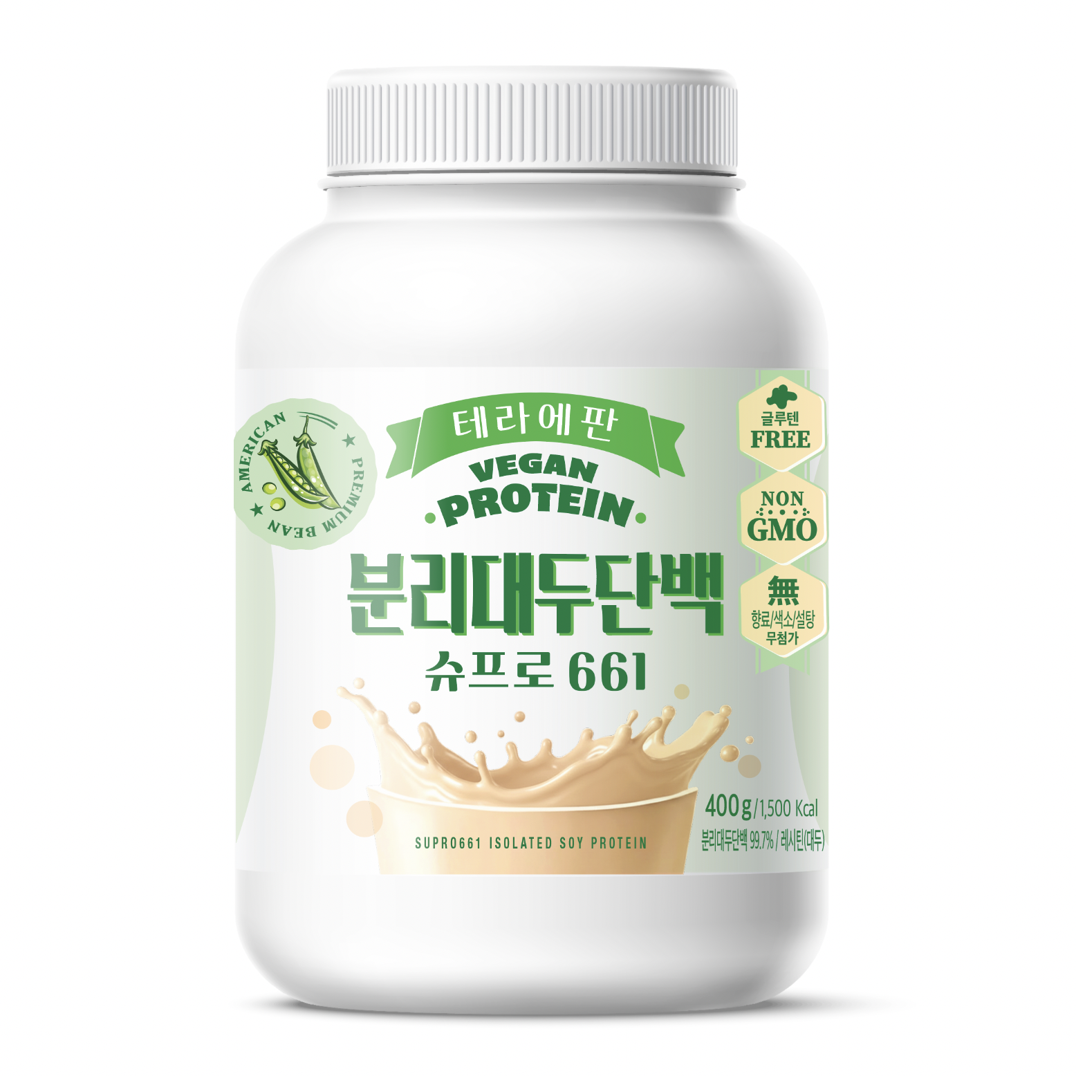 테라에판 비건 분리대두단백 프로틴 파우더 ISP 400g - 상품 이미지