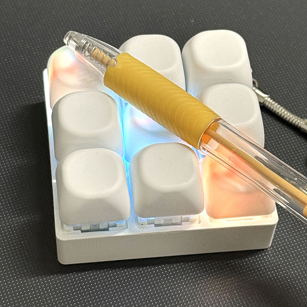 9구 키캡 LED 열쇠고리 청축 키링 가방 커스텀 키홀더 악세사리 - 상세 이미지 4