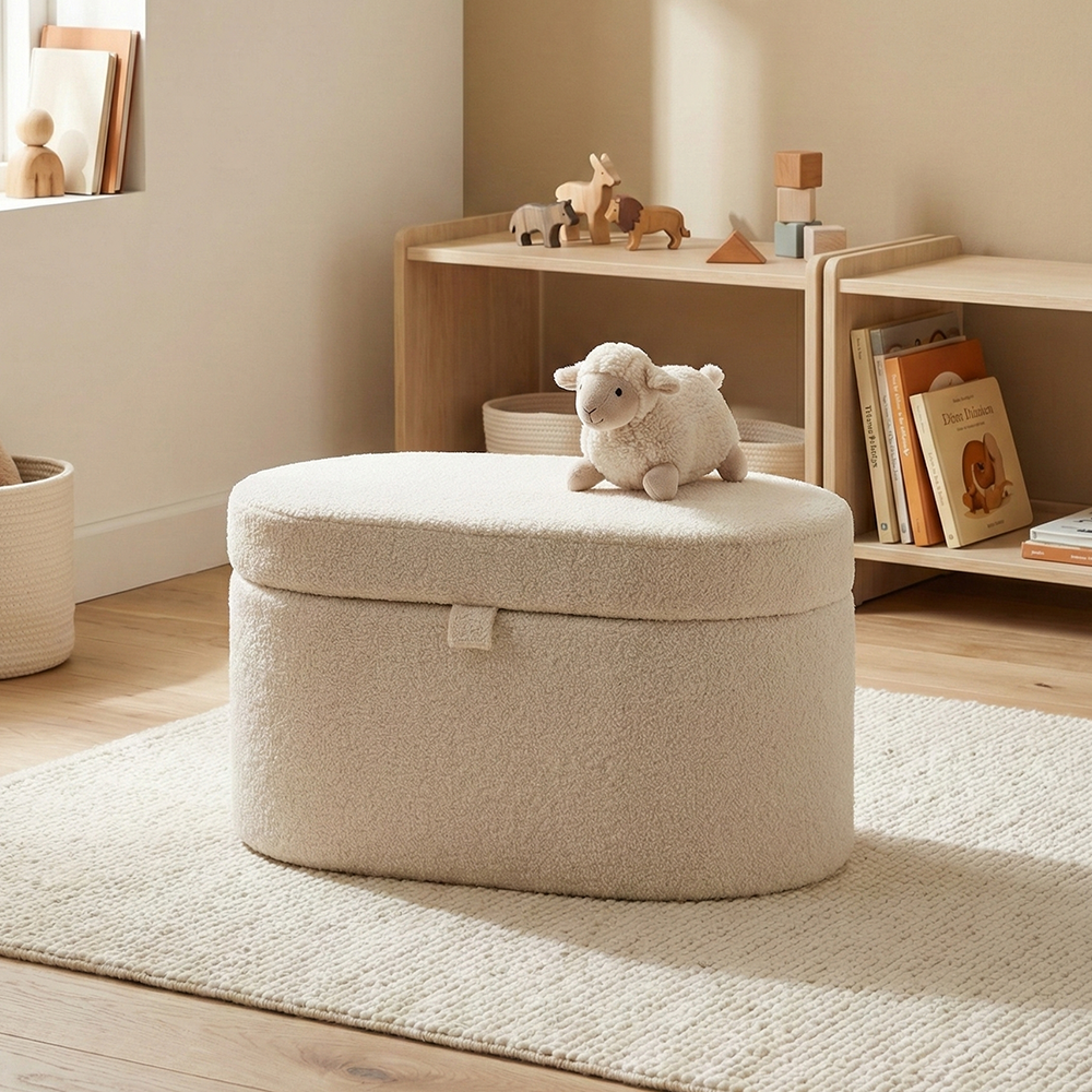 다쿠아즈 부클레 수납 스툴 의자 아이방 장난감 정리