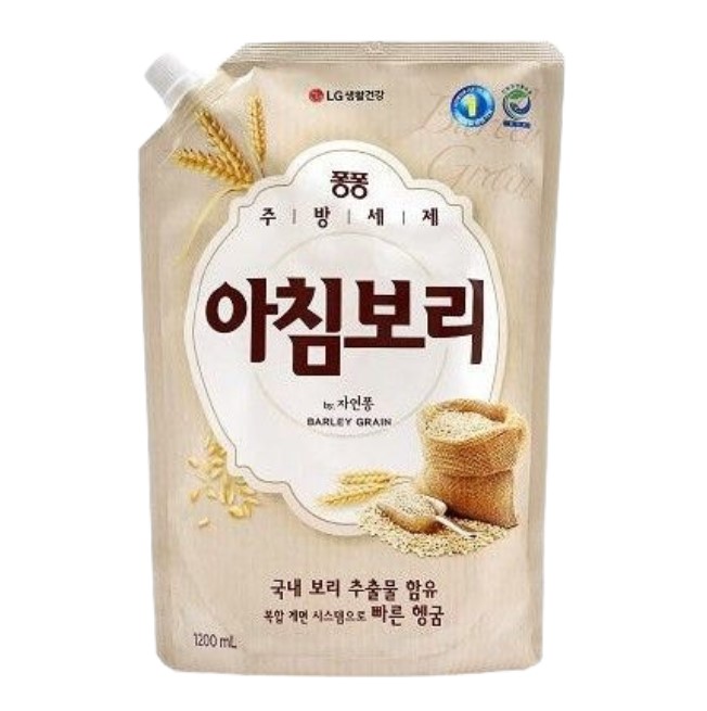 LG 퐁퐁 주방세제 1.2L 설거지 주방기름때제거 아침보리 - 상품 이미지