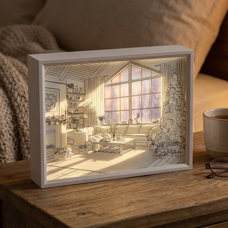 라인트 선샤인 LED 무드등 그림 액자 침실 테이블 조명 집들이