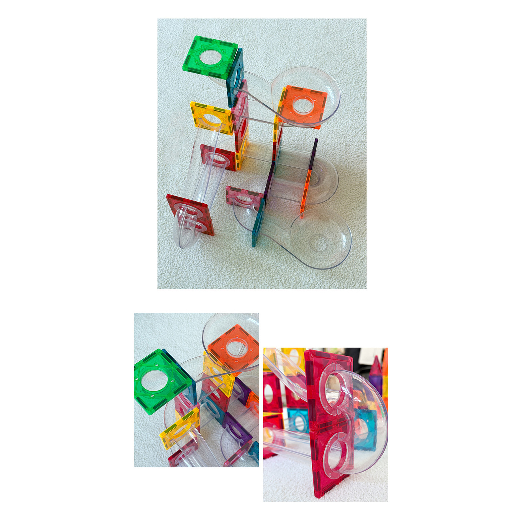 미디어 자석 블럭 컬러 마그네틱 타일 마블런 어린이집 교구 100pcs 이미지 6