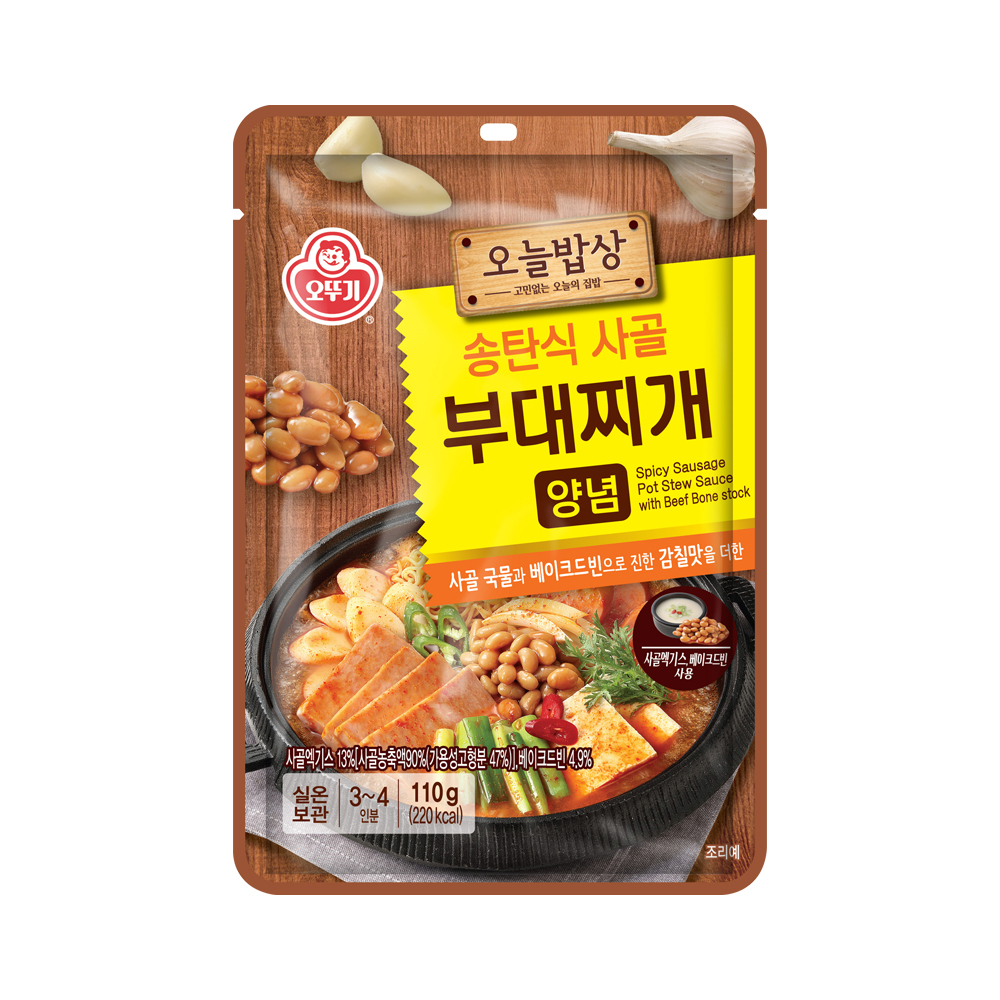 오뚜기 오늘밥상 송탄식사골 부대찌개양념 110g - 메인 이미지