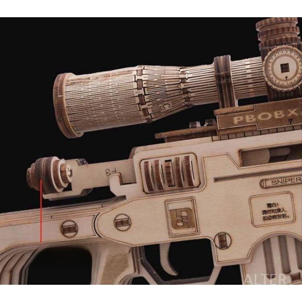 저격총 입체 퍼즐 장식 미니어처 선물 모형 3D 에땁 만들기 우드 수제 조립 AWM 저격총 - 상세 이미지 3