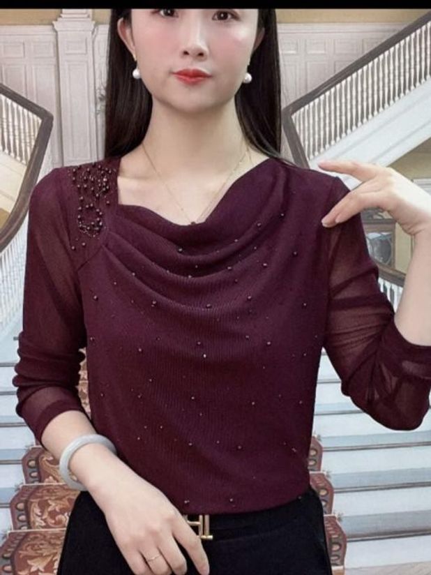 티셔츠 시스루 슬림티 줌바복 밸리복 장구 의상 단체복 로터스루트핑크 xl 85-110 - 상세 이미지 3