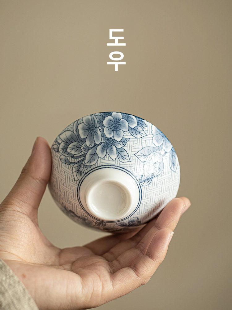 사케잔 세트 정종 술잔 집들이 선물 도쿠리 전통주잔 그린화이트 200ml 미만 - 상세 이미지 3