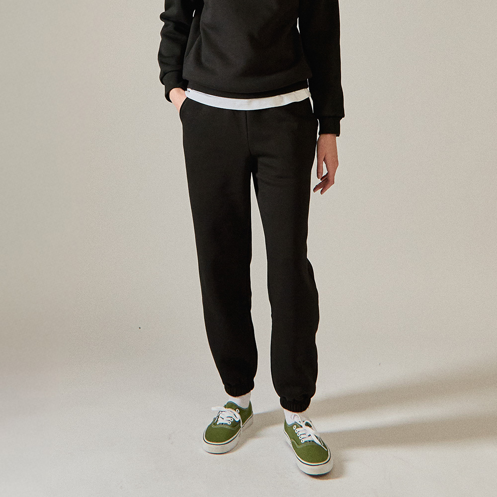 베이직하우스 여성 기모 조거핏 트레이닝팬츠 제품 이미지