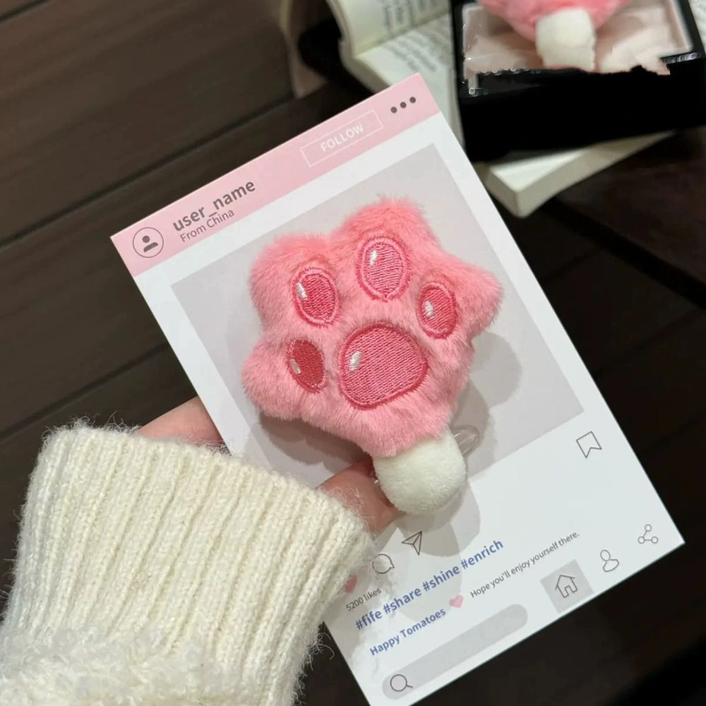 고양이 발바닥 꾹꾹이 집게핀 머리핀 헤어집게핀 헤어클립 머리집게 털집게핀 팝시클 아이스크림 - 상세 이미지 4