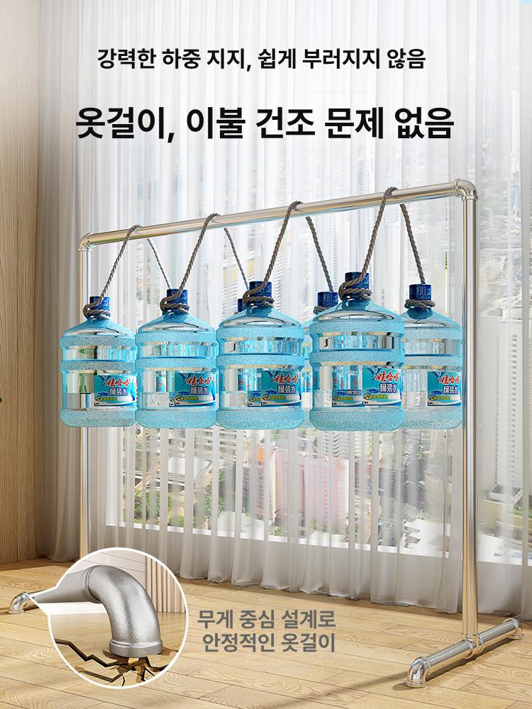 선반 매장용 바퀴 옷걸이 드레스룸 이동식 철제 세탁소 단일 행 120 x 160 - 상세 이미지 4