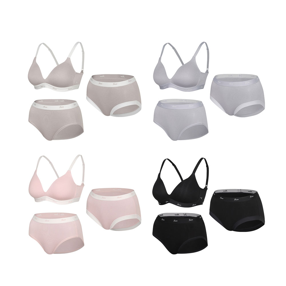 [실속세트] 푸마 여성 릴렉스 브라 팬티 2set+세컨팬티 4set 증정 제품 이미지