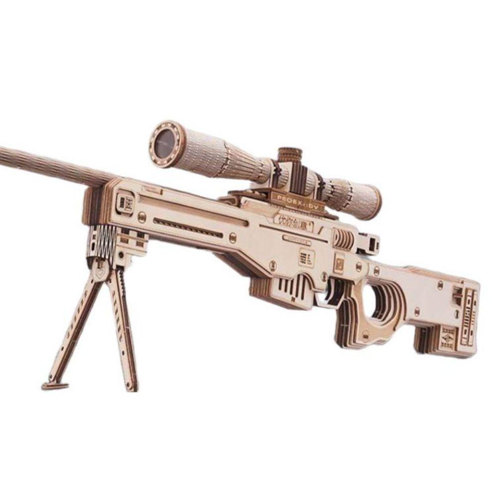 저격총 입체 퍼즐 장식 미니어처 선물 모형 3D 에땁 만들기 우드 수제 조립 AWM 저격총 - 상세 이미지 2