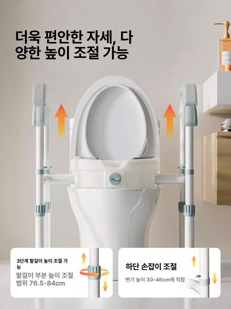 노인용 변기시트 욕실용 화장실 보조용품 팔걸이 쿠션 기본 모델 - 상세 이미지 5