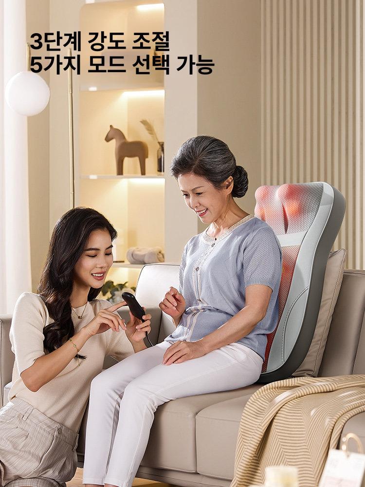 등받이 경추 다기능 어깨 목 안마 안마시트 겸용 사무실 4 진그레이 1 마사지 헤드 + 오픈 견인 - 상세 이미지 5